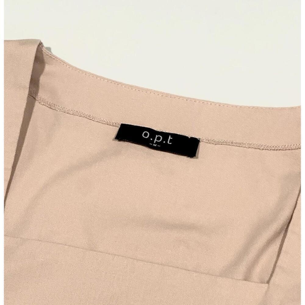 o.p.t Tank Crop Top Sleeveless Pink Square Neckline Size Medium - Picture 2 of 9